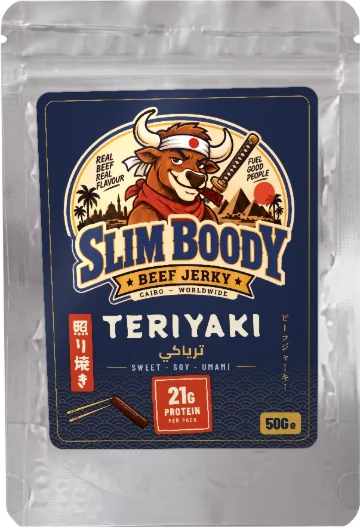 Slim Boody Teriyaki beef jerky, 50 g pack